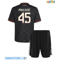 Camisa de time de futebol Bayern Munich Aleksandar Pavlovic #45 Replicas 3º Equipamento Infantil 2025-26 Manga Curta (+ Calças curtas)